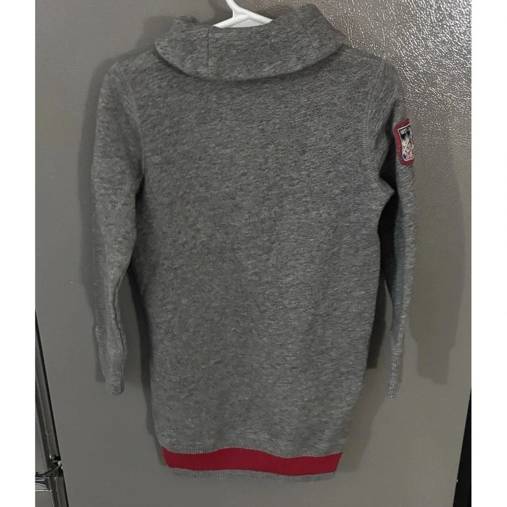 Ralph Lauren Sweatshirt Dress Girls 5 Gray Sweater Shawl Collar‎ Toggle Kids